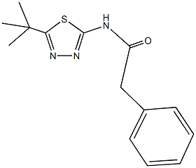 N-(5-tert-butyl-1,3,4-thiadiazol-2-yl)-2-phenylacetamide Struktur