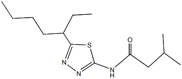 N-[5-(1-ethylpentyl)-1,3,4-thiadiazol-2-yl]-3-methylbutanamide Struktur