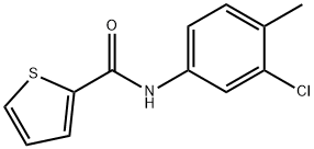 N-(3-chloro-4-methylphenyl)-2-thiophenecarboxamide Struktur