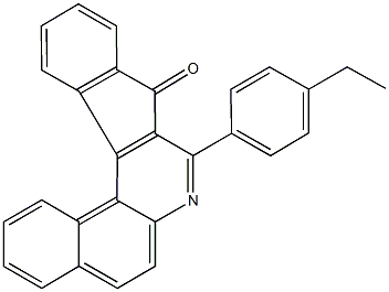 8-(4-ethylphenyl)-9H-benzo[f]indeno[2,1-c]quinolin-9-one Struktur