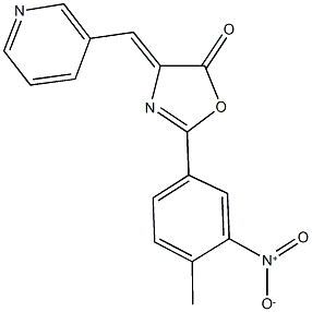 2-{3-nitro-4-methylphenyl}-4-(3-pyridinylmethylene)-1,3-oxazol-5(4H)-one Struktur