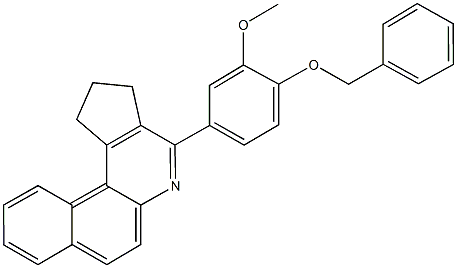 4-[4-(benzyloxy)-3-methoxyphenyl]-2,3-dihydro-1H-benzo[f]cyclopenta[c]quinoline Struktur