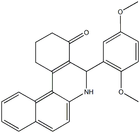 5-(2,5-dimethoxyphenyl)-2,3,5,6-tetrahydrobenzo[a]phenanthridin-4(1H)-one Struktur