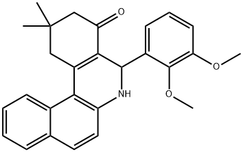 5-(2,3-dimethoxyphenyl)-2,2-dimethyl-2,3,5,6-tetrahydrobenzo[a]phenanthridin-4(1H)-one Struktur