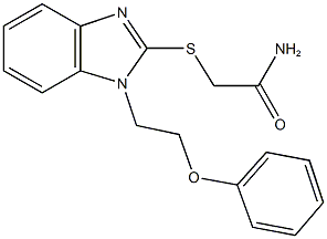 2-{[1-(2-phenoxyethyl)-1H-benzimidazol-2-yl]sulfanyl}acetamide Struktur