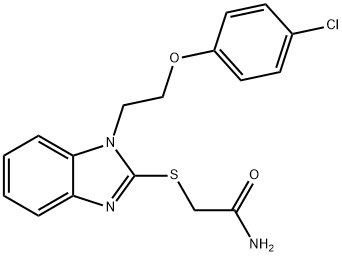 2-({1-[2-(4-chlorophenoxy)ethyl]-1H-benzimidazol-2-yl}sulfanyl)acetamide Struktur