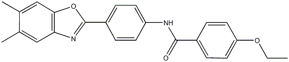 N-[4-(5,6-dimethyl-1,3-benzoxazol-2-yl)phenyl]-4-(ethyloxy)benzamide Struktur