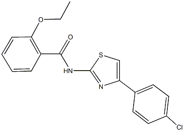 N-[4-(4-chlorophenyl)-1,3-thiazol-2-yl]-2-ethoxybenzamide Struktur