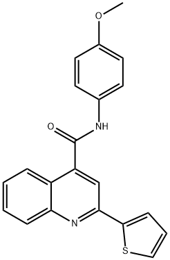 N-(4-methoxyphenyl)-2-(2-thienyl)-4-quinolinecarboxamide Struktur