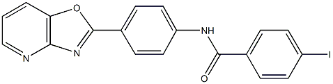 4-iodo-N-(4-[1,3]oxazolo[4,5-b]pyridin-2-ylphenyl)benzamide Struktur