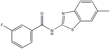 3-fluoro-N-(6-methyl-1,3-benzothiazol-2-yl)benzamide Struktur