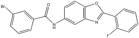 3-bromo-N-[2-(2-fluorophenyl)-1,3-benzoxazol-5-yl]benzamide Struktur