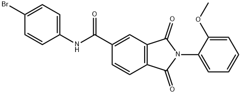 N-(4-bromophenyl)-2-(2-methoxyphenyl)-1,3-dioxo-5-isoindolinecarboxamide Struktur