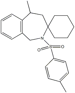 5-methyl-2-[(4-methylphenyl)sulfonyl]-2,3,4,5-tetrahydrospiro[1H-2-benzazepine-3,1'-cyclohexane] Struktur