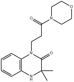 3,3-dimethyl-1-[3-(4-morpholinyl)-3-oxopropyl]-3,4-dihydro-2(1H)-quinoxalinone Struktur