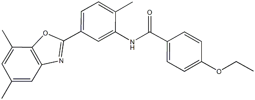 N-[5-(5,7-dimethyl-1,3-benzoxazol-2-yl)-2-methylphenyl]-4-ethoxybenzamide Struktur