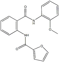 N-{2-[(2-methoxyanilino)carbonyl]phenyl}-2-furamide Struktur