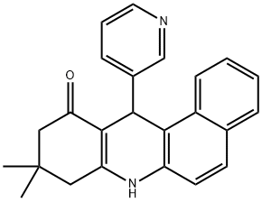 9,9-dimethyl-12-(3-pyridinyl)-8,9,10,12-tetrahydrobenzo[a]acridin-11(7H)-one Struktur