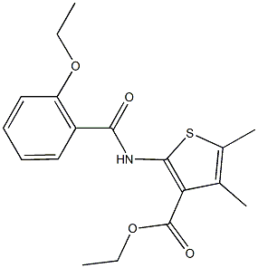 ethyl 2-[(2-ethoxybenzoyl)amino]-4,5-dimethyl-3-thiophenecarboxylate Struktur