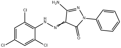 3-amino-1-phenyl-1H-pyrazole-4,5-dione 4-[(2,4,6-trichlorophenyl)hydrazone] Struktur