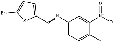 N-[(5-bromo-2-thienyl)methylene]-4-methyl-3-nitroaniline Struktur