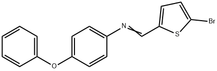 N-[(5-bromo-2-thienyl)methylene]-4-phenoxyaniline Struktur