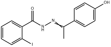 N'-[1-(4-hydroxyphenyl)ethylidene]-2-iodobenzohydrazide Struktur