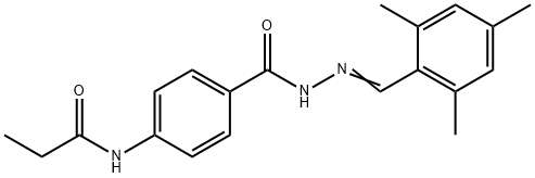 N-(4-{[2-(mesitylmethylene)hydrazino]carbonyl}phenyl)propanamide Struktur