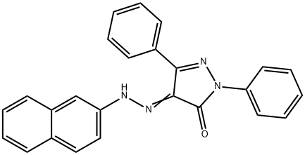 1,3-diphenyl-1H-pyrazole-4,5-dione 4-(2-naphthylhydrazone) Struktur