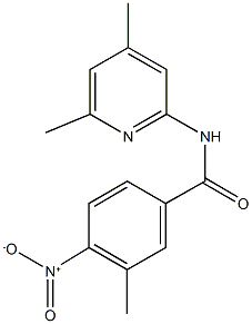 N-(4,6-dimethyl-2-pyridinyl)-4-nitro-3-methylbenzamide Struktur