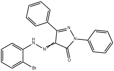 1,3-diphenyl-1H-pyrazole-4,5-dione 4-[(2-bromophenyl)hydrazone] Structure