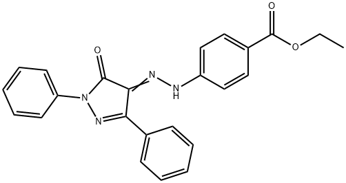 ethyl 4-[2-(5-oxo-1,3-diphenyl-1,5-dihydro-4H-pyrazol-4-ylidene)hydrazino]benzoate Struktur