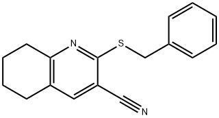 2-(benzylsulfanyl)-5,6,7,8-tetrahydro-3-quinolinecarbonitrile Struktur