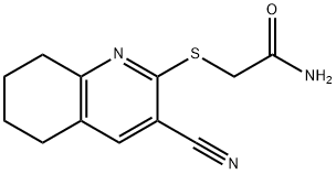 2-[(3-cyano-5,6,7,8-tetrahydroquinolin-2-yl)sulfanyl]acetamide Struktur