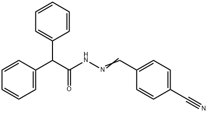 N'-(4-cyanobenzylidene)-2,2-diphenylacetohydrazide Struktur