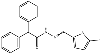 N'-[(5-methyl-2-thienyl)methylene]-2,2-diphenylacetohydrazide Struktur