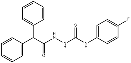 2-(diphenylacetyl)-N-(4-fluorophenyl)hydrazinecarbothioamide Struktur