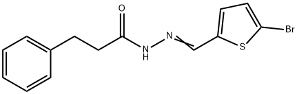 N'-[(5-bromo-2-thienyl)methylene]-3-phenylpropanohydrazide Struktur