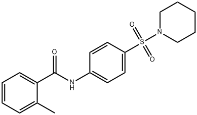 2-methyl-N-[4-(1-piperidinylsulfonyl)phenyl]benzamide Struktur