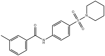 3-methyl-N-[4-(1-piperidinylsulfonyl)phenyl]benzamide Struktur