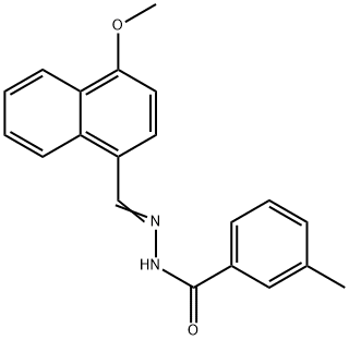 N'-[(4-methoxy-1-naphthyl)methylene]-3-methylbenzohydrazide Struktur