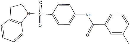 N-[4-(2,3-dihydro-1H-indol-1-ylsulfonyl)phenyl]-3-methylbenzamide Struktur