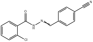 2-chloro-N'-(4-cyanobenzylidene)benzohydrazide Struktur