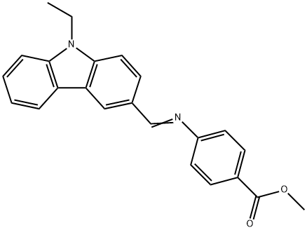 methyl 4-{[(9-ethyl-9H-carbazol-3-yl)methylene]amino}benzoate Struktur