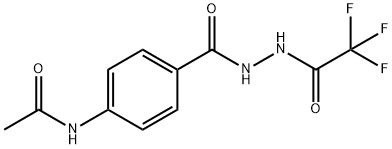 N-(4-{[2-(trifluoroacetyl)hydrazino]carbonyl}phenyl)acetamide Struktur