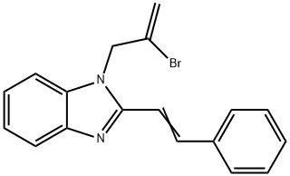 1-(2-bromo-2-propenyl)-2-(2-phenylvinyl)-1H-benzimidazole Struktur