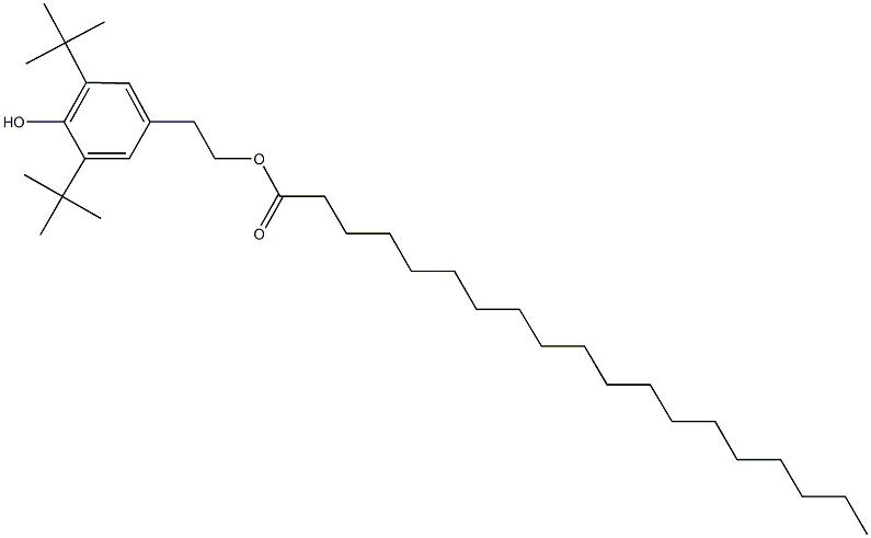 2-(3,5-ditert-butyl-4-hydroxyphenyl)ethyl nonadecanoate Struktur