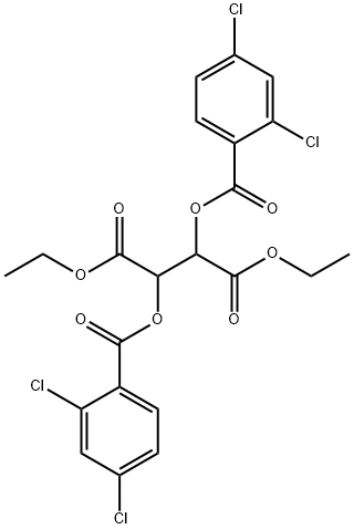 diethyl 2,3-bis[(2,4-dichlorobenzoyl)oxy]succinate Struktur