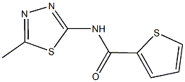 N-(5-methyl-1,3,4-thiadiazol-2-yl)-2-thiophenecarboxamide Struktur