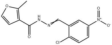 N'-{2-chloro-5-nitrobenzylidene}-2-methyl-3-furohydrazide Struktur